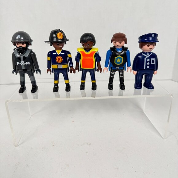 Playmobil Rescue Emergency Crew Lot of 5 Figures Police Fire EMT SWAT Mailman - Picture 1 of 10